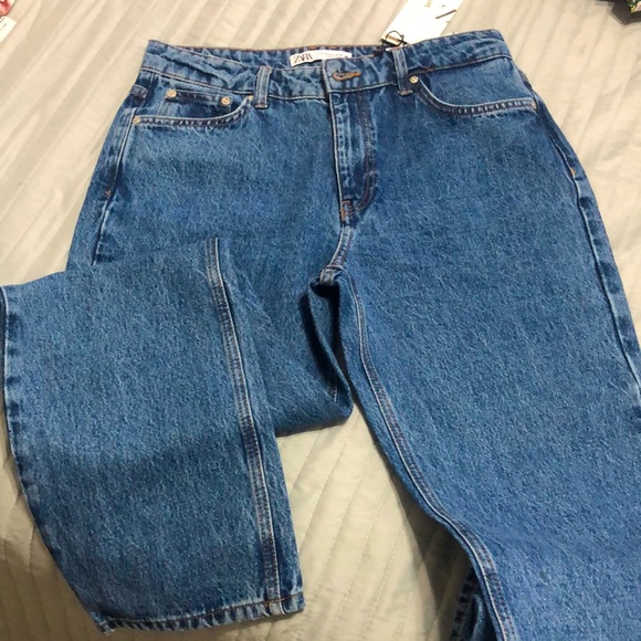 Zara mid rise blue jeans - Picture 6 of 9